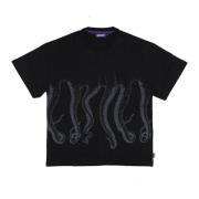 Octopus Svart herr T-shirt med Octopus Design Black, Herr