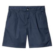 Carhartt Wip Blå Bomull Bermuda Shorts Regular Fit Blue, Herr