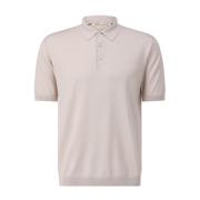 Maurizio Baldassari Silkeblandad Polo Shirt Lätt Elegant Beige, Herr