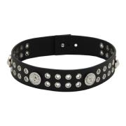 Versace Studded Läderarmband Black, Herr