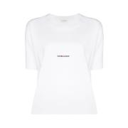 Saint Laurent Rive Gauche T-shirt White, Dam