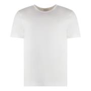 Calvin Klein Ribbad Krage Bomull Crew-Neck T-shirt White, Herr