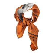 Hést Sidenscarf Tillbehör Läder Brun Brown, Dam