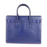 Yves Saint Laurent Vintage Pre-owned Laeder handvskor Blue, Dam