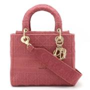 Dior Vintage Pre-owned Canvas handvskor Pink, Dam