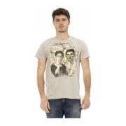 Trussardi Casual T-shirt med rund hals Beige, Herr