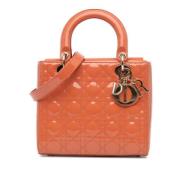 Dior Vintage Pre-owned Laeder handvskor Orange, Dam