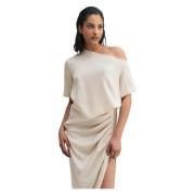 Ahlvar Gallery Chima silkesblus Beige, Dam