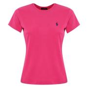 Polo Ralph Lauren Rosa Logotyp Broderad Dam T-shirt Pink, Dam