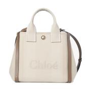 Chloé Beige Axelväska med Tryckknappstängning Beige, Dam