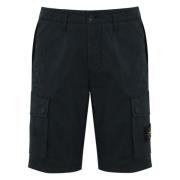 Stone Island Marinblå Bomullsshorts Blue, Herr