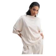 Ahlvar Gallery Tori satin tee Beige, Dam