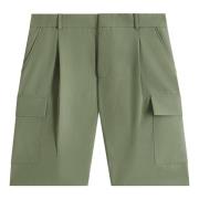 Drole de Monsieur Ull Shorts med Stora Sidofickor Green, Herr