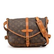 Louis Vuitton Vintage Pre-owned Canvas crossbodyvskor Brown, Dam