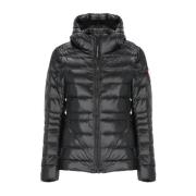 Canada Goose Svart Vadderad Dunjacka med Huva Black, Dam