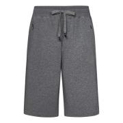 Dolce & Gabbana Melange Grå Ribbstickade Sweatpants Gray, Herr