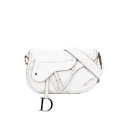 Dior Vintage Pre-owned Laeder crossbodyvskor White, Dam