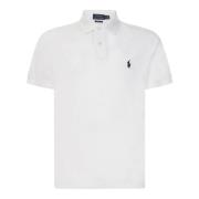 Polo Ralph Lauren Vit Polo Skjorta med Pony Brodyr White, Herr