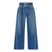 Jean Paul Gaultier Blå Löst Passform Hög Midja Jeans Blue, Dam