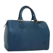 Louis Vuitton Vintage Pre-owned Laeder handvskor Blue, Dam