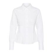 InWear Feminin Figursydd Skjortblus Ren Vit White, Dam