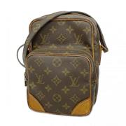 Louis Vuitton Vintage Pre-owned Tyg axelremsvskor Brown, Dam