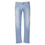 Replay Blå Jeans Stilfull Modell Blue, Herr