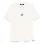 Barrow Rosa Crew Neck T-shirt med Logo Print Pink, Herr