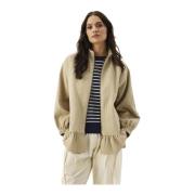 IN Front Elegant Sand Blazer Jacka Beige, Dam