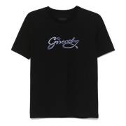 Givenchy Svart Crew Neck T-shirt med Front Print Black, Dam