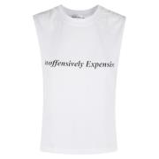 Victoria Beckham Snygg Tanktop med Slogan Print White, Dam