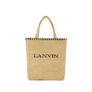 Lanvin Rotting Shopper Väska Neutrala Färger Beige, Dam