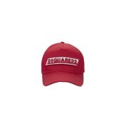 Dsquared2 Broderad baseballkeps med spänne Red, Unisex