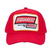 Dsquared2 Vintage Baseballkeps med spänne Red, Unisex