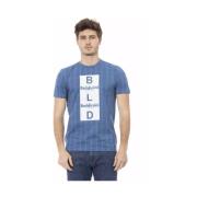 Baldinini Blå Bomull Herr Trend T-shirt Blue, Herr