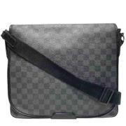 Louis Vuitton Vintage Pre-owned Canvas axelremsvskor Black, Dam