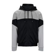 Saint Laurent Herr Zip Hoodie med hög krage Black, Herr