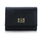 Dolce & Gabbana Automatisk knapp damplånbok Black, Dam