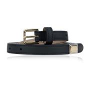 Dolce & Gabbana Gyllene spänne läderbälte Black, Dam