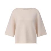 Allude Kashmir 3/4 Ärm Pullover Beige, Dam