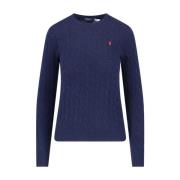 Polo Ralph Lauren Rundhalsad stickad tröja Blue, Dam