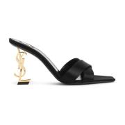 Saint Laurent Stiliga Opium Mules Black, Dam