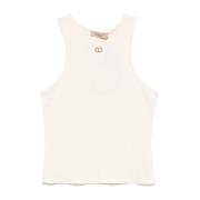 Twinset Stilren Top Beige, Dam