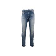 Diesel Herr Dragkedja Knapp Jeans Blue, Herr