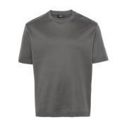 Herno Antracitfärgad stickad T-shirt Gray, Herr