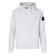 Stone Island Vit Tröja med Huva och Fickor White, Herr