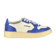 Autry Tvåfärgade Läder- och Canvas Sneakers Blue, Dam