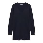 Fiorella Rubino Lång Pullover med Lenzing™ Ecovero™ Viskos Blue, Dam