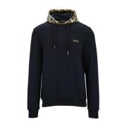 Versace Herrhoodie med flerfärgad detalj Black, Herr