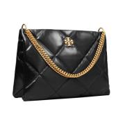 Tory Burch Diamant Quilt Hobo Väska Black, Dam